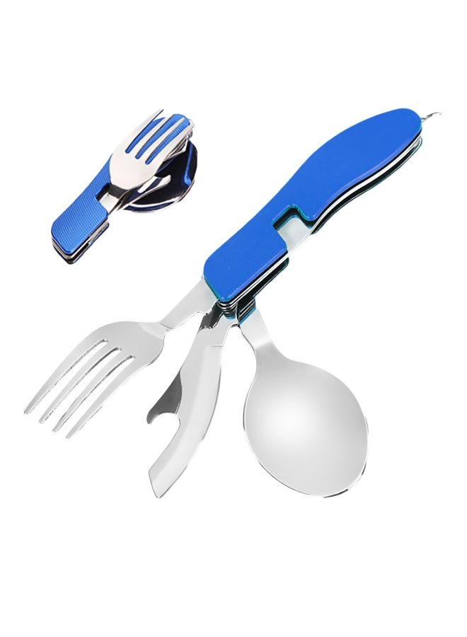 NIBEMINENT 4 In 1 Stainless Steel Camping Cutlery Flatware Tableware Kit 