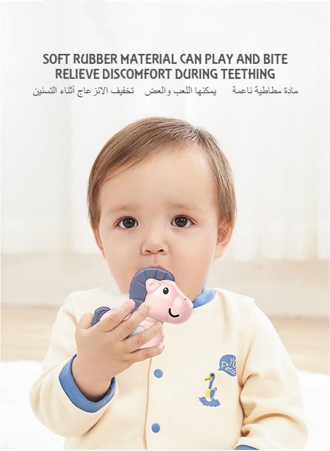 GUDOO 11-Piece Baby Rattle & Teething Toy Set, Food Grade Silicone Sensory Toys for Infants 0-24 Months, Early Development Gift for Boys and Girls - Image 3