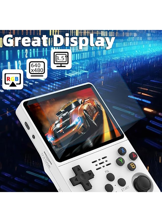 Game Master - GAME MASTER R36S Handheld Game Console 3.5 inch Preinstalled Emulator System White - Image 1