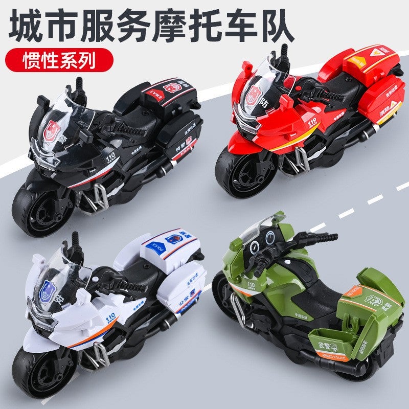 Children And Boys Inertia Motorcycle Toy Car Model Decoration Ornaments Fall-Resistant Stall Toys Kindergarten Gift - Image 3