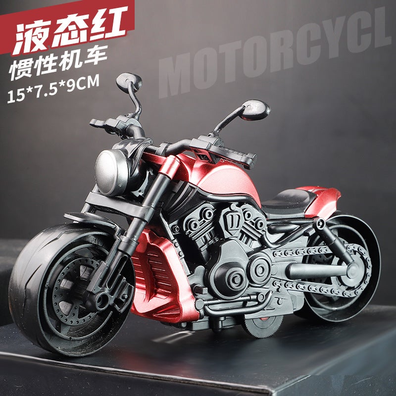 Children And Boys Inertia Motorcycle Toy Car Model Decoration Ornaments Fall-Resistant Stall Toys Kindergarten Gift - Image 1