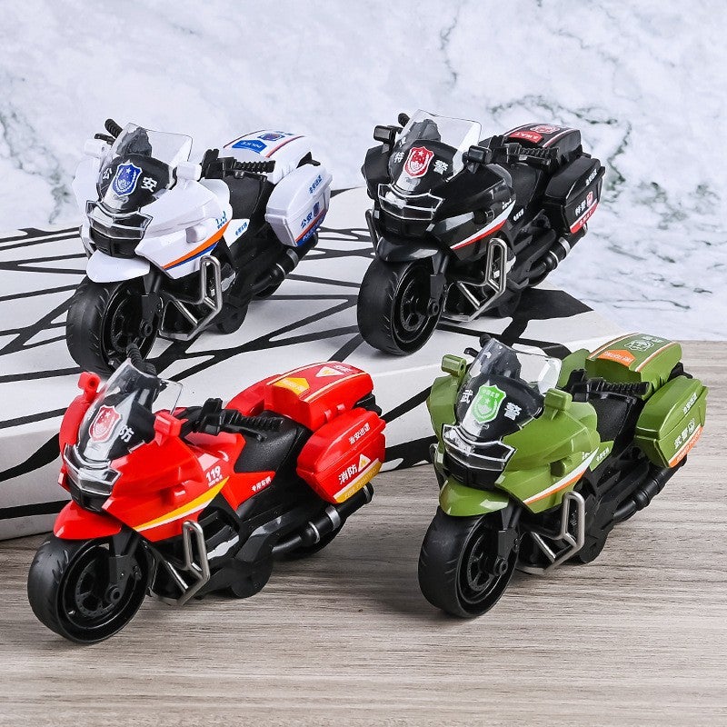 Children And Boys Inertia Motorcycle Toy Car Model Decoration Ornaments Fall-Resistant Stall Toys Kindergarten Gift - Image 2
