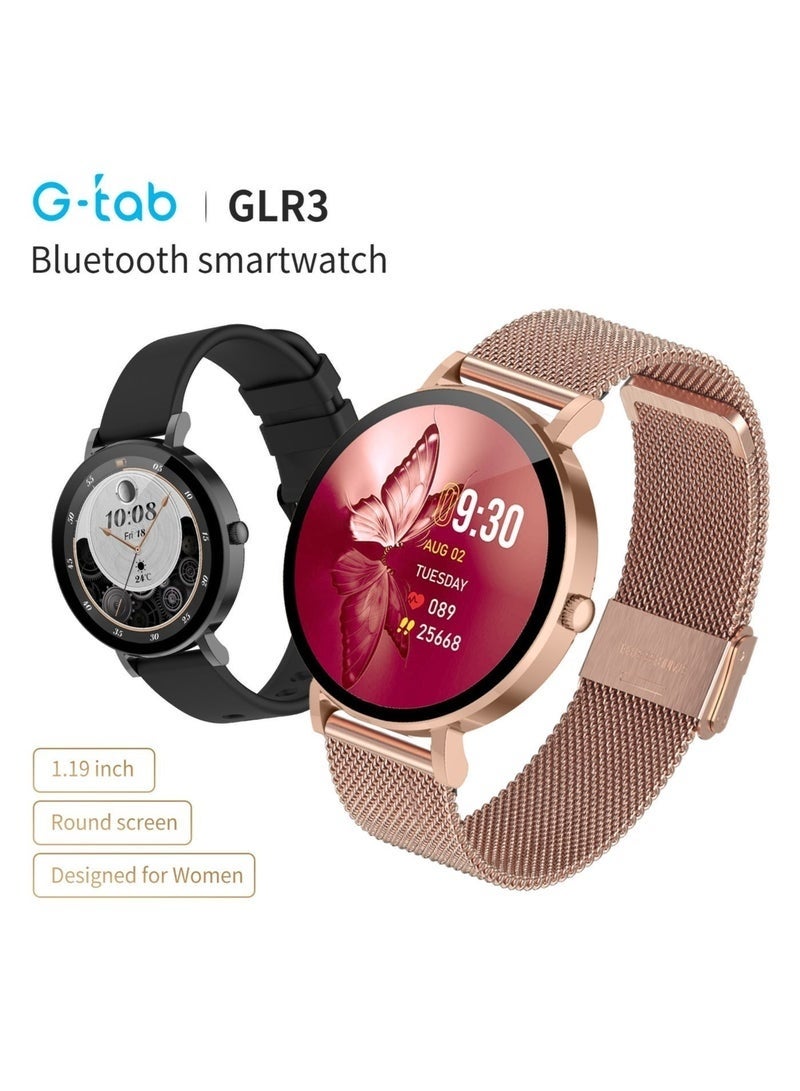 G-Tab GLR3 Princess Smart Watch for Women Bluetooth Calling AMOLED Display Fitness Tracker Heart Rate SpO2 Sleep Monitor Women's Health Waterproof Smartwatch Compatible with Android iOS - Image 3
