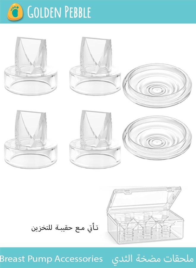 باربي الفيل صمام منقار البط المصنوع من السيليكون مكون من 4 قطع وحاجز سيليكون مكون من قطعتين متوافق مع مضخة الثدي القابلة للارتداء S9 / S12 / S9Pro / S12Pro من Momcozy، قطع غيار مضخة الثدي، ملحقات الرضاعة الطبيعية الأساسية - Image 1