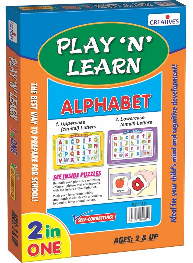 Creative's Play N Learn - Alphabets Small and Capital Letter Puzzles | Learn Alphabet Letters | Self-Correcting Puzzles | Learning Toys for Kids 2 to 5 Years - Image 1