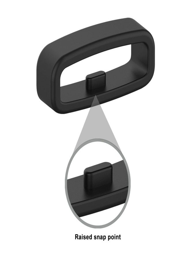 FanTEK 10pcs Watch Strap Holder Loop, 22mm Silicone Watch Band Keeper Retainer Fastener Ring Parts for Smart Watch Band Wristband Replacement, Black - Image 4