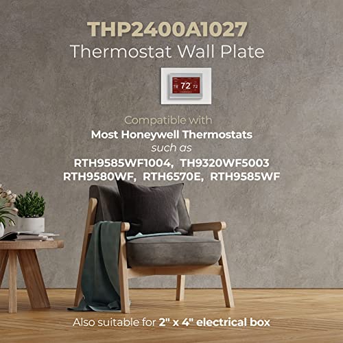 ANTOBLE THP2400A1027W Thermostat Wall Plate Backplate White Coverplate Assembly Compatible with Honeywell Thermostat - Image 3
