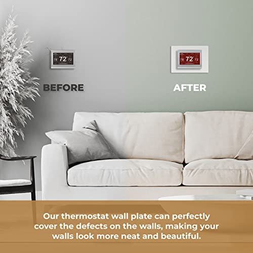 ANTOBLE THP2400A1027W Thermostat Wall Plate Backplate White Coverplate Assembly Compatible with Honeywell Thermostat - Image 4