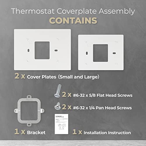ANTOBLE THP2400A1027W Thermostat Wall Plate Backplate White Coverplate Assembly Compatible with Honeywell Thermostat - Image 2