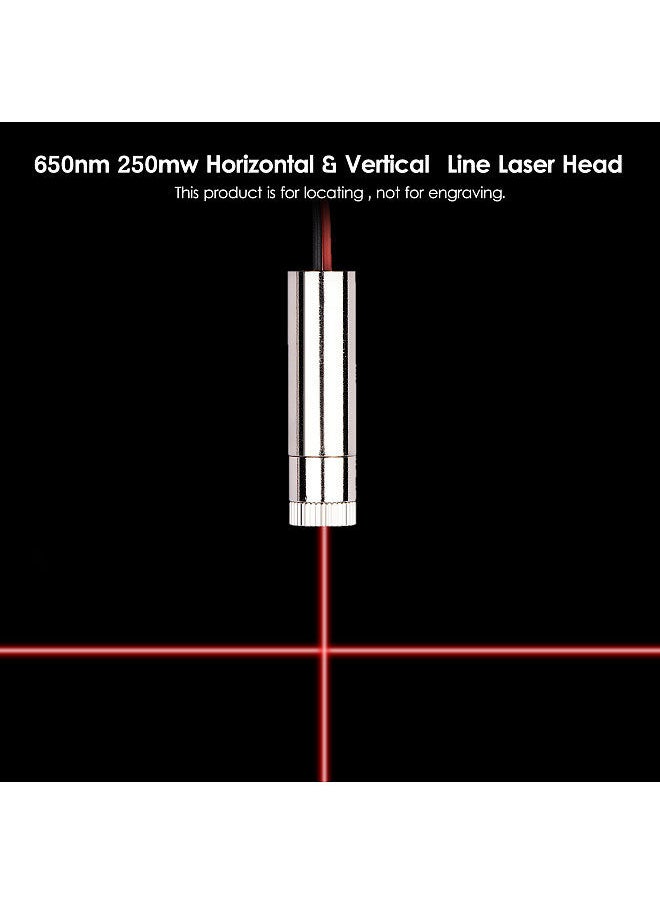 Generic 650nm 250mW Red Laser Line Locator Laser Head CNC Engraver Focusing Module Laser Ray Locator Adjustable Focal Length Laser Engraving DIY Part Horizontal & Vertical Line Laser Point  - Image 2