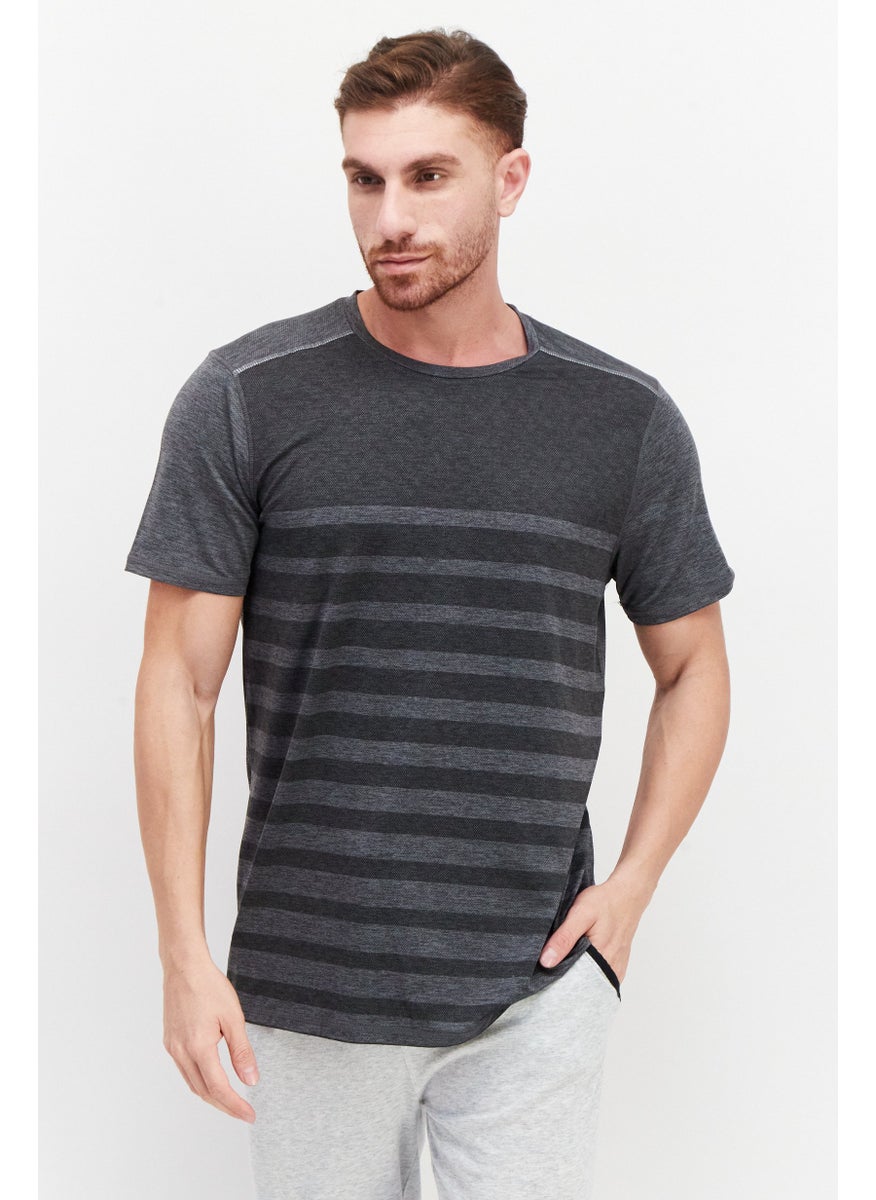 HIND Men Sportswear Fit Running T-Shirt, Grey  - Image 1