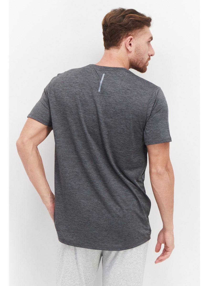 HIND Men Sportswear Fit Running T-Shirt, Grey  - Image 2