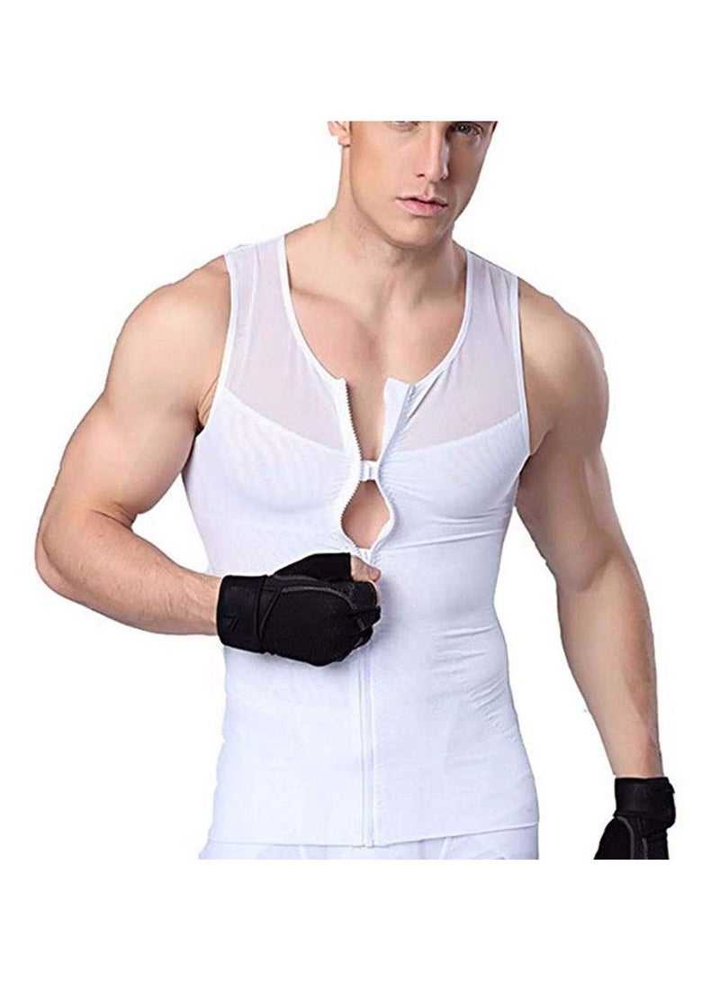 KASTWAVE Men's Slimming Body Shaper Compression Shirt - Mesh Vest with Side Hook, Tummy Tightening Tank Top, Slim Fit Shapewea - Image 2