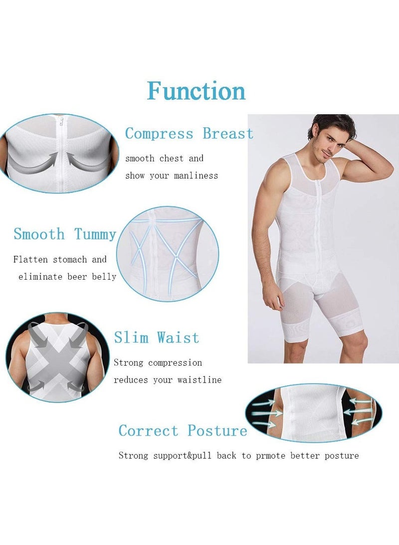 KASTWAVE Men's Slimming Body Shaper Compression Shirt - Mesh Vest with Side Hook, Tummy Tightening Tank Top, Slim Fit Shapewea - Image 5