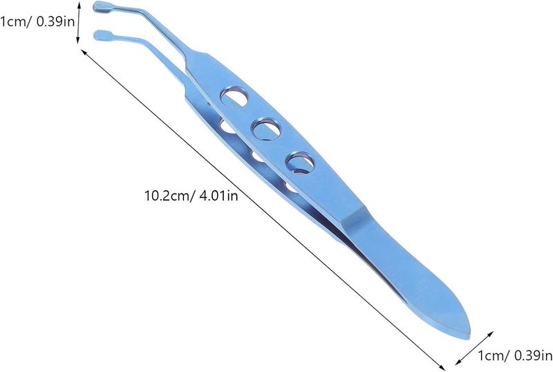 LABRIMP Meibomian Gland Expressor Eyelid Forceps Metal Meibomian Tweezers with 3-hole Square Tip for Eyelid Gland Massage and Blockage Relief, Accurate Beauty Tool for Women’s Eye Care - Image 2