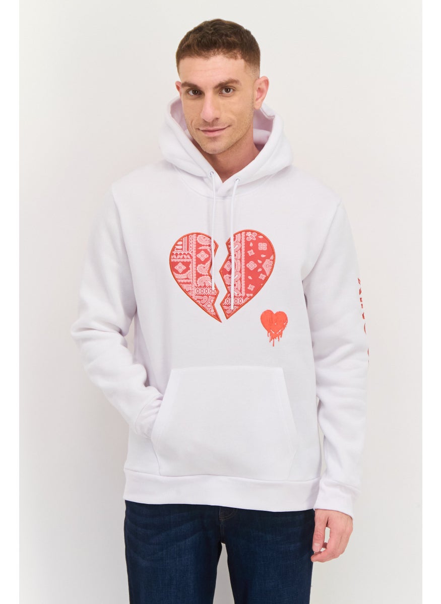MEMBERS ONLY - Men Hooded Graphic Long Sleeves Sweatshirt, White - Image 1