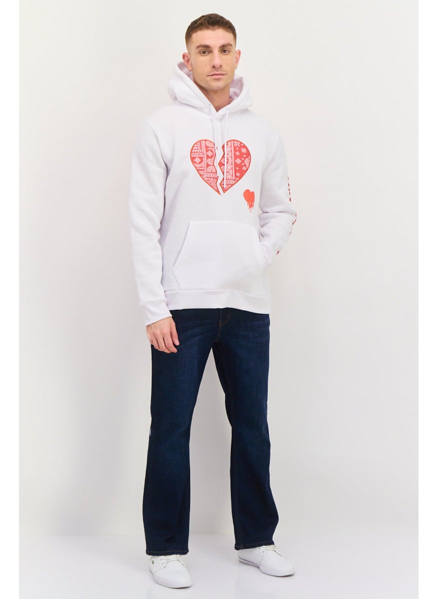 MEMBERS ONLY - Men Hooded Graphic Long Sleeves Sweatshirt, White - Image 1