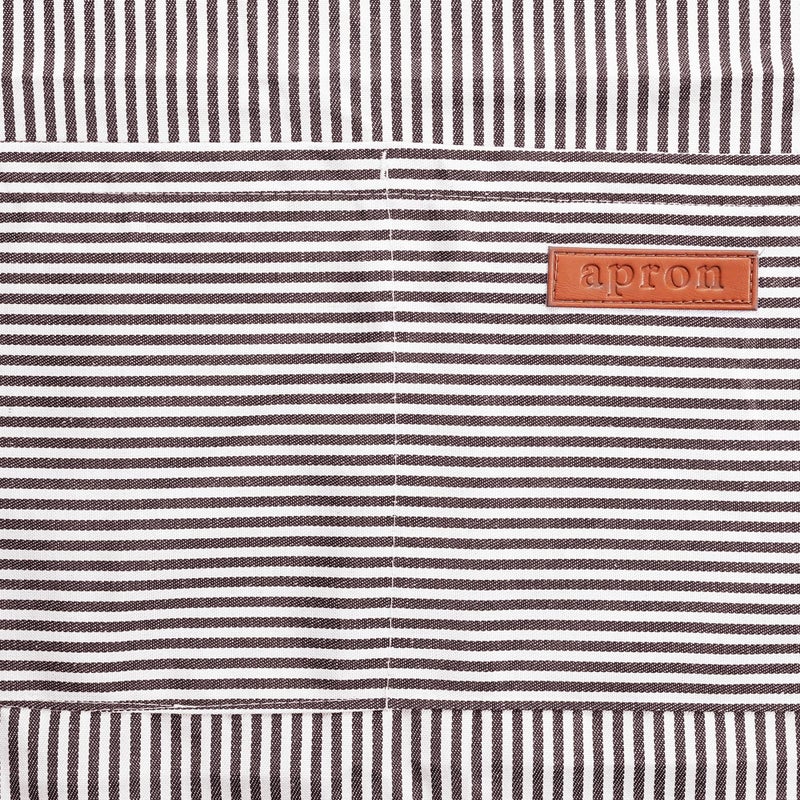 ARBINSON 2 Pack Cooking Aprons Adjustable Bib Apron for Women with 2 Pockets, Kitchen Restaurant Men Chefs Aprons (Beige/Black Stripes) - Image 5