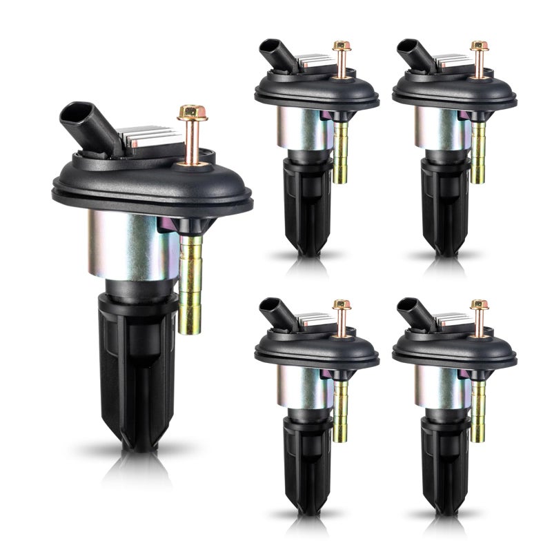 ENA Set of 5 Ignition Coils Pack Compatible with Chevrolet Chevy GMC Isuzu Hummer Saab Buick Trailblazer Envoy Rainer Colorado Canyon Ascender Bravada i350 i370 97x H3 Replacement for UF303 C1395