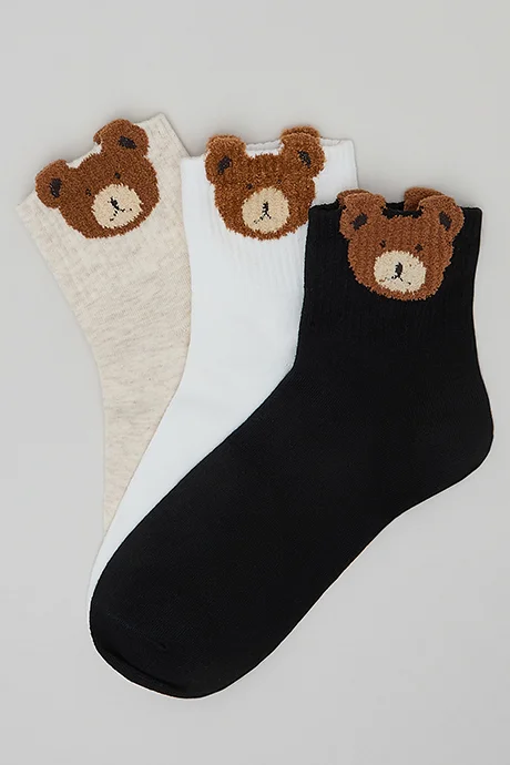 أر أند بي 3 Pack Patterned Ankle Socks
