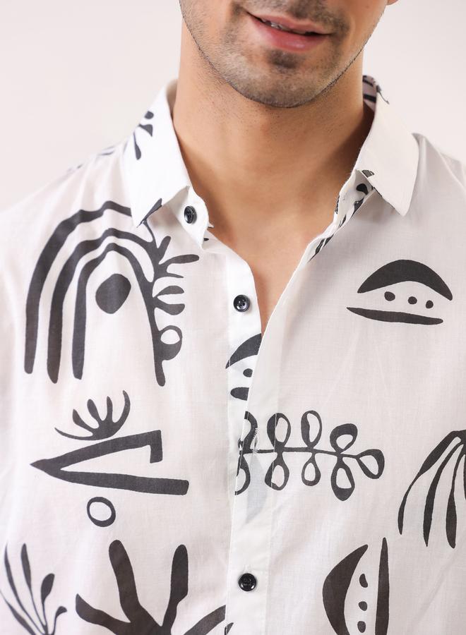 TRULOOM Men Printed Regular Fit Cotton Shirt - Image 4