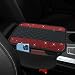 ongfuwu Bling Leather Car Center Console Cover 122748 Crystal Rhinestone Automotive Arm Rest Cover with Side Pockets Universal Vehicle Armrest Protector Interior Car Accessories Red - Image 2
