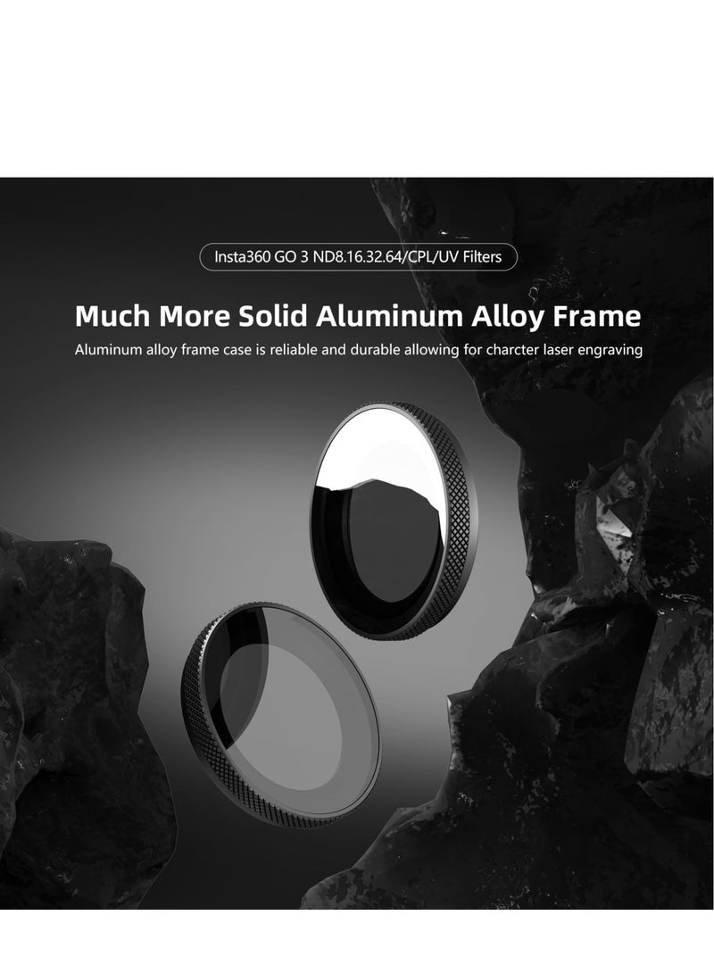 Excefore Lens CPL/ND Filter Set for Insta360 GO3/GO2 Camera - Waterproof Filter Accessories Sets,Includes CPL, ND8, ND16, and ND32 Filters with Double-Sided Coating - Image 4