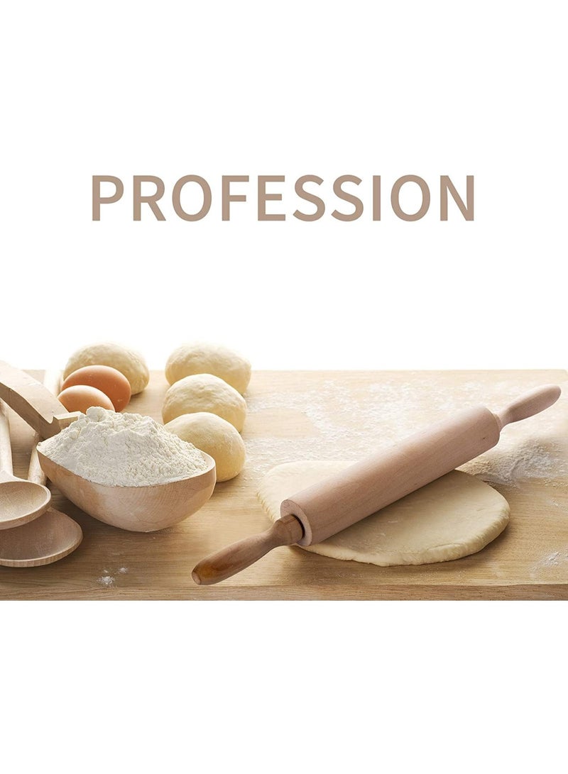 Rolling Pin 42 cm Revolving Wooden Rolling Pin Professional Roti Belan Small Wood Dough Roller DIY Crafts Tool for Baking Cookie Pizza Chapati Pastry Pie Bread Kitchen Home Equipment 1pc - Image 3