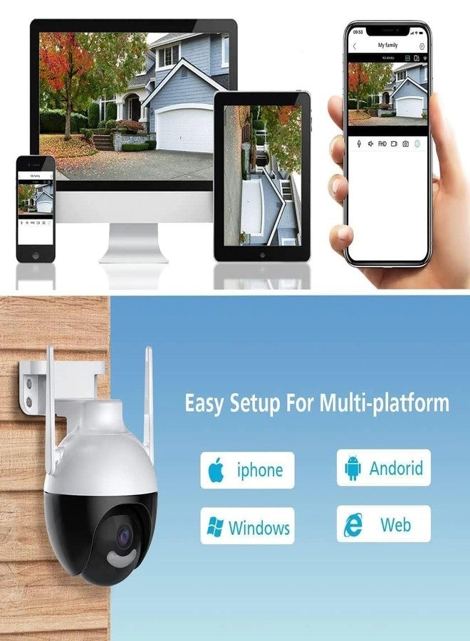 MAYUMI Color Night Vision Camera | SD Card Support | Two-Way Audio | 360° Pan & Tilt | Outdoor Security Camera | WiFi Dome PTZ Wireless CCTV Camera | Alarm | Motion Alert - Image 3