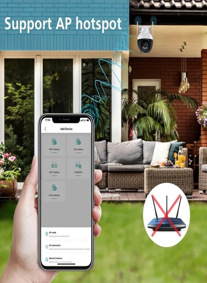 MAYUMI Color Night Vision Camera | SD Card Support | Two-Way Audio | 360° Pan & Tilt | Outdoor Security Camera | WiFi Dome PTZ Wireless CCTV Camera | Alarm | Motion Alert - Image 5