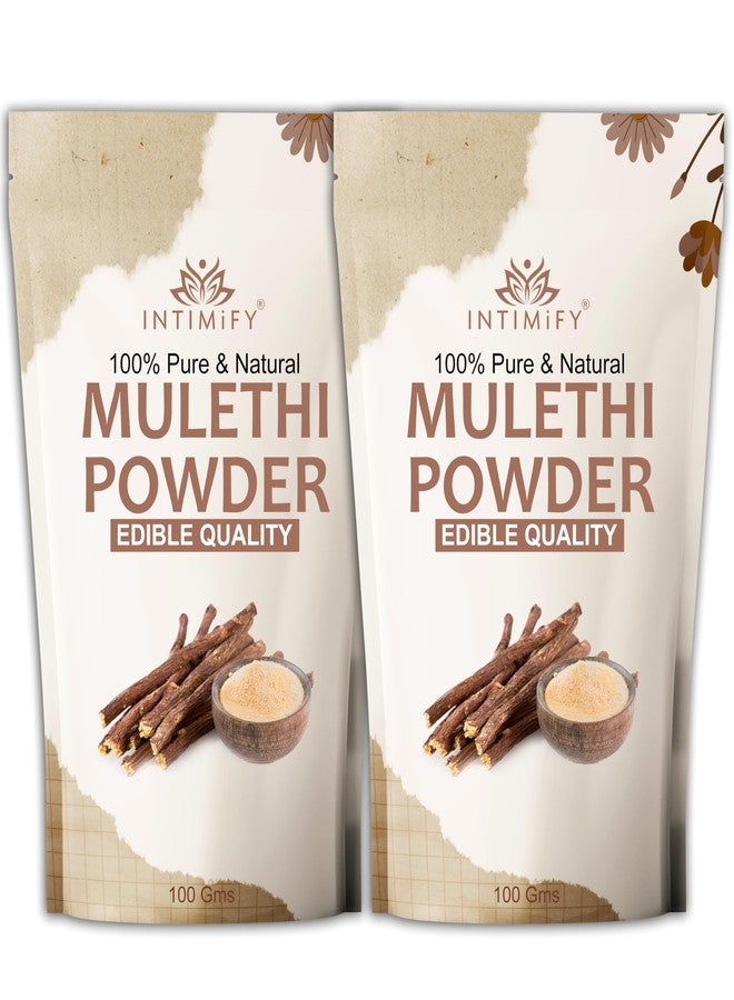 INTIMIFY مسحوق عرق السوس من إنتيميفاي لتبييض الوجه، مناسب للأكل والشرب | يمكن استخدامه من قبل النساء والرجال | 200 غرام (عبوة من قطعتين) - Image 1