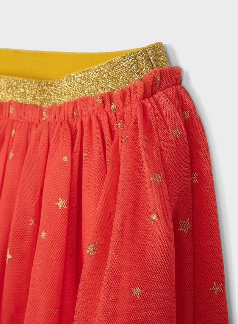 ZIDDY Kids Tulle Sheer Skirt