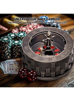 CZYY Roulette Dice - 7-In-1 Metal Spinner Dice Set, Unique Spinning Dice, Desk Fidget Gadget - Cool Dnd Role Playing Dice, Gift & Accessories For D&D, Tabletop Rpg, Board Game (Sliver)  - Image 2