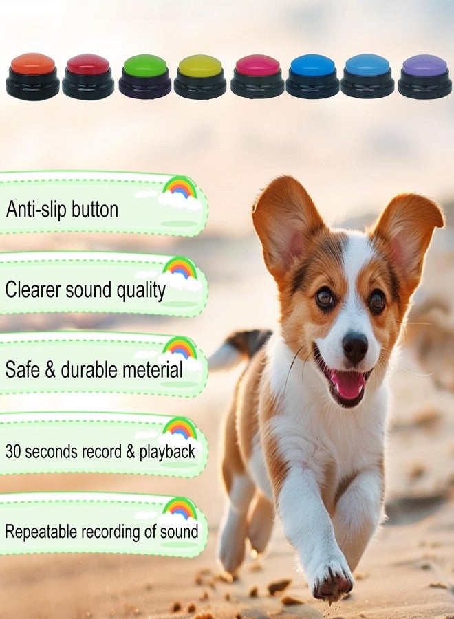 Gelabur Set of 8 Dog Buttons for Communication, Voice Recordable Buttons for Classroom, Dog Training Talking Buttons Starter Set, Pet Easy Speaking Buttons Tools - Image 3