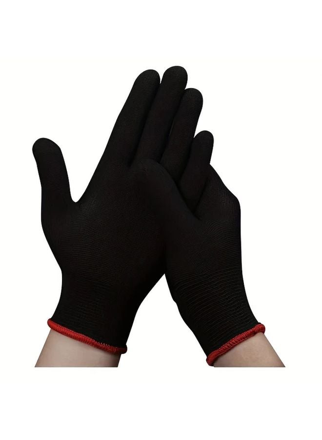 6 Pairs Black Ultra Thin Gloves for Sports Cycling Sewing Outdoor Activities - Image 5