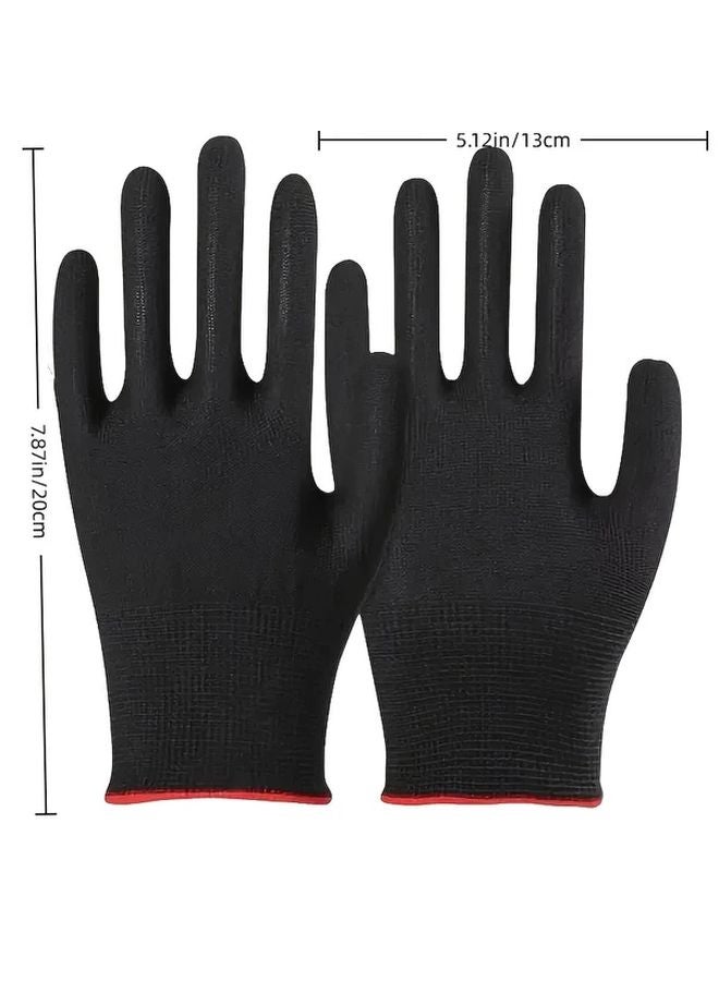 6 Pairs Black Ultra Thin Gloves for Sports Cycling Sewing Outdoor Activities - Image 4