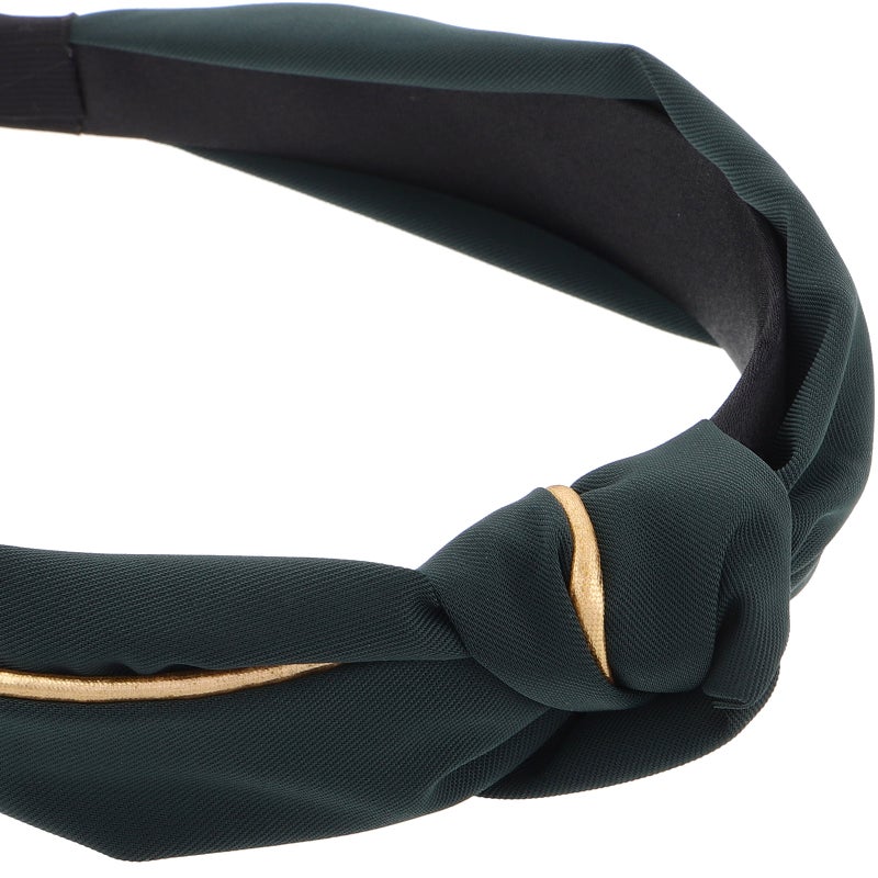 Vintage Trimmed Color Headbands Knotted Fabric Wide Hair Bands Comfortable And Stylish For Everyday Wear And Special Occasions - Image 5