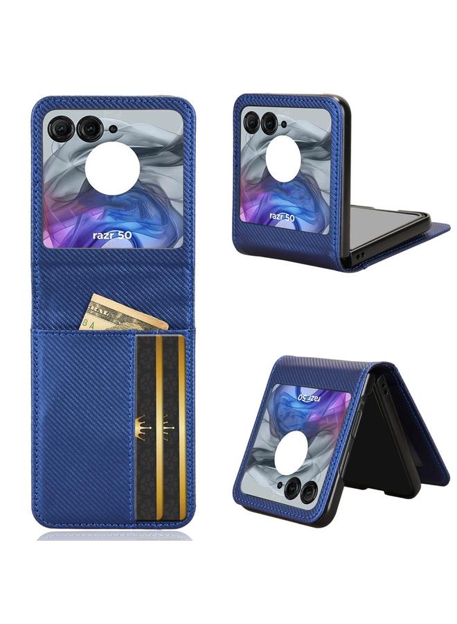 S-TOP Case For Motorola Moto Razr 50 Card Slot PU Leather PC Phone Case - Image 1