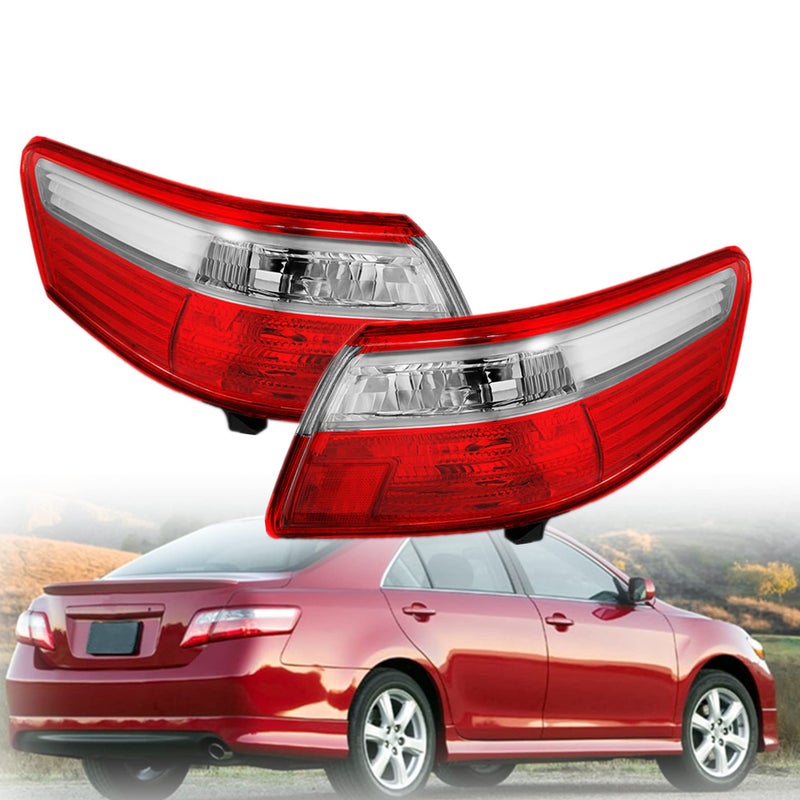 munirater Pair of Outter Piece Rear Tail Light Brake Lamp Replacement for Camry 2007 2008 2009 Driver and Passenger Side