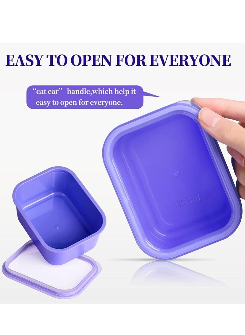 Adult Kids Lunch Box Insulated Bento Bento Box with Cutlery 1260ML 3 Compartment Divided Lunch Container with Lid Leak Proof (Plastic Purple) - Image 3