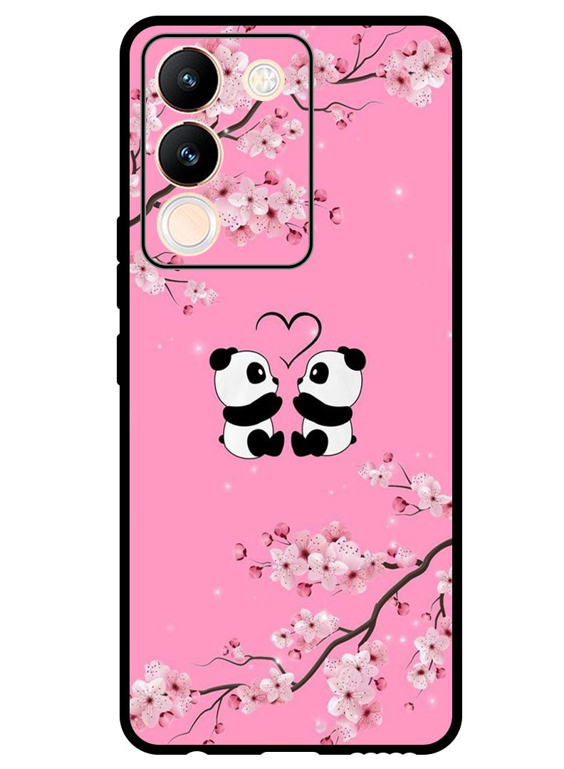 Theodor Protective Case Anti Scratch Shock Proof Bumper Cover For Vivo Y200 Two Small Pandas - Image 1