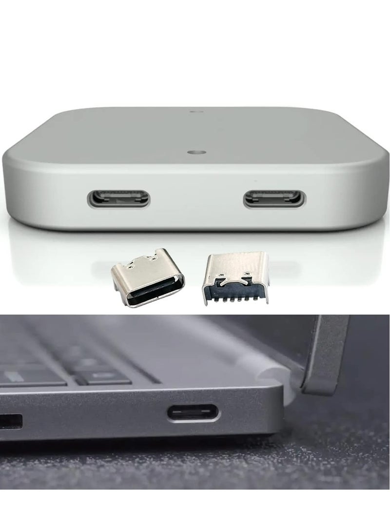 SYOSI 100 قطعة من موصلات مقبس USB أنثى صغيرة، 6 دبابيس USB 3.1 أنثى 180 درجة منفذ شحن نوع C أنثى لإصلاح محول بديل  - Image 5