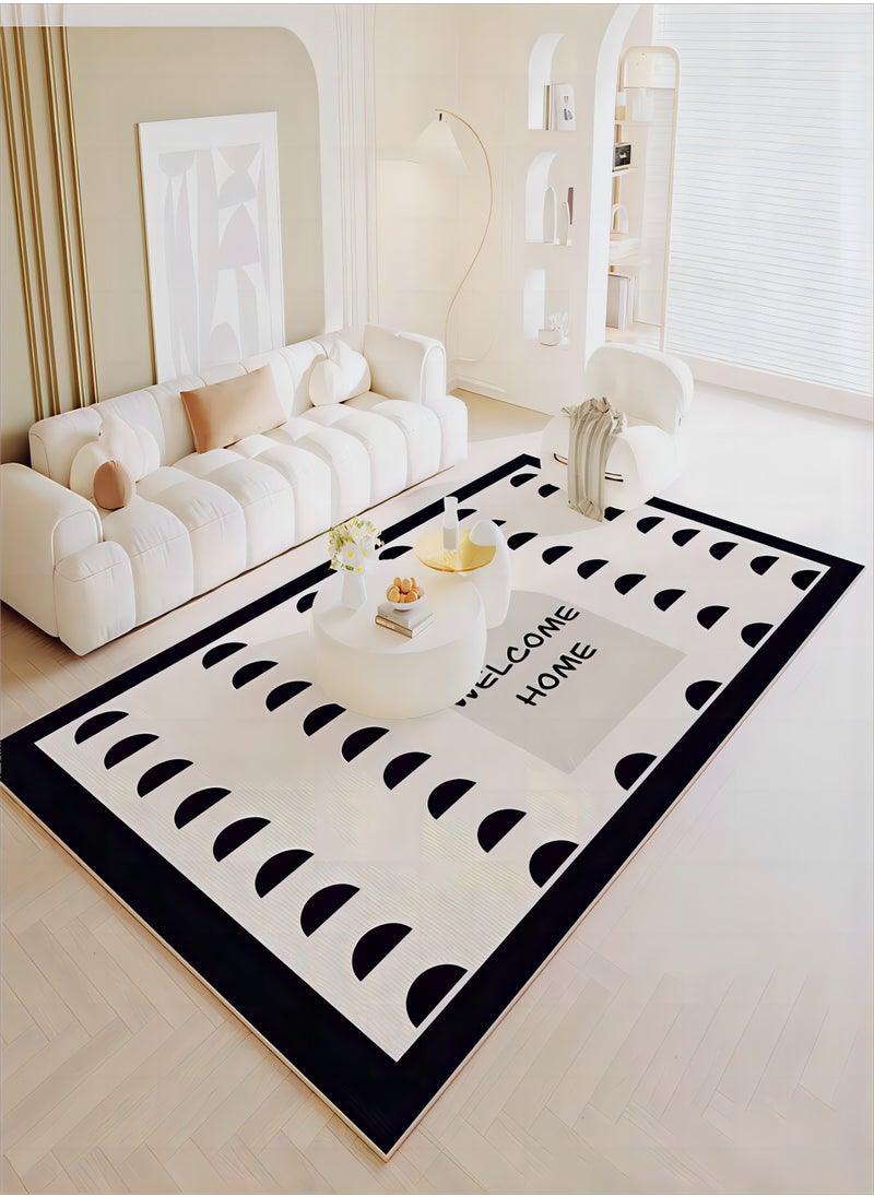 GOOTOY Modern Light Luxury Eco-Friendly Faux Cashmere Area Rug Non-Slip Super Soft Touch Living Room Bedroom Kitchen Decoration Of Carpet Floor Rug 140x200cm  - Image 5