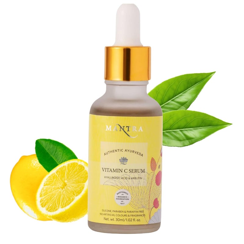 Mantra Vitamin C Serum with Hyaluronic Acid and Arbutin 30 ml Helps to Fades Dark Spots and Hyperpigmentation - Image 1