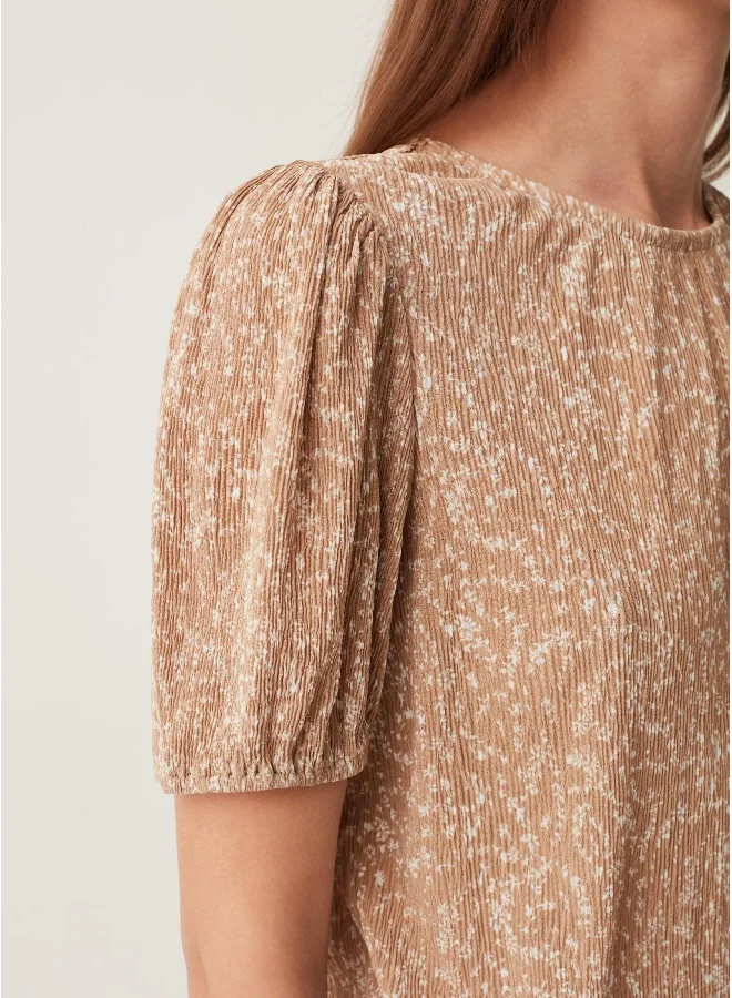 Ovs Crêpe T-shirt with micro print