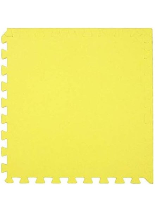 Rainbow Toys RBW TOYS Interlock Foam Floor Mat 100cmx100cmx2.5cm Yellow Color Plain Exercise Puzzle Mat for kids Activity  - Image 4