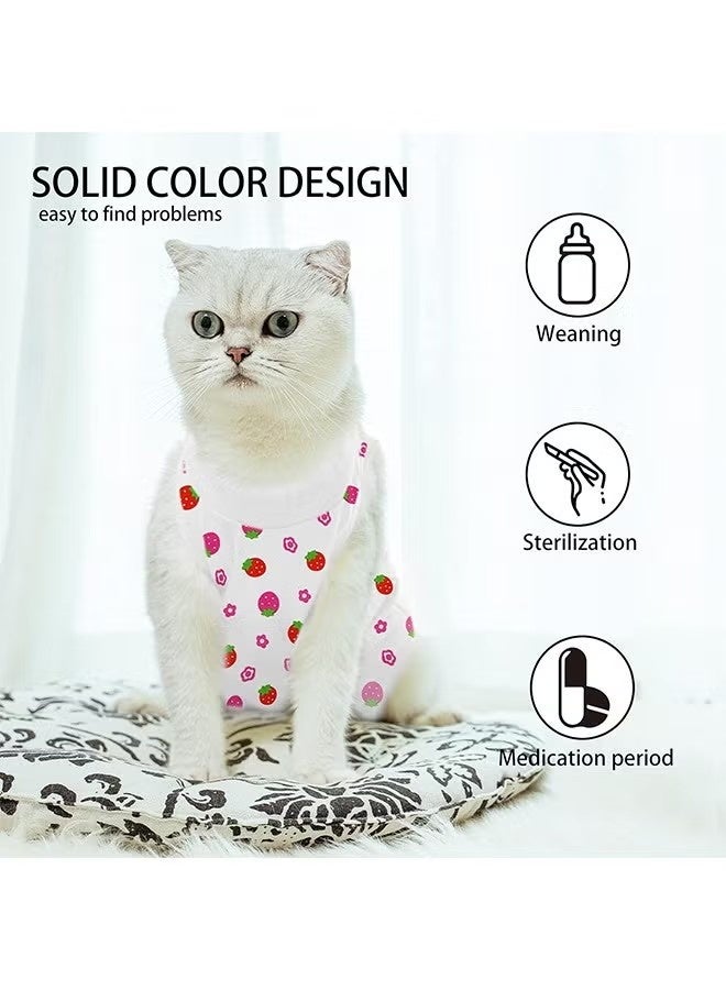 Cat Professional Recovery Suite, Surgical Recovery Shirt, Breathable Recovery Suit, for Cats After Surgery Wear Anti Licking Wounds, Perfect E-Collar Alternative, Pajama Suit (Size M for 6-8 lbs) - Image 2