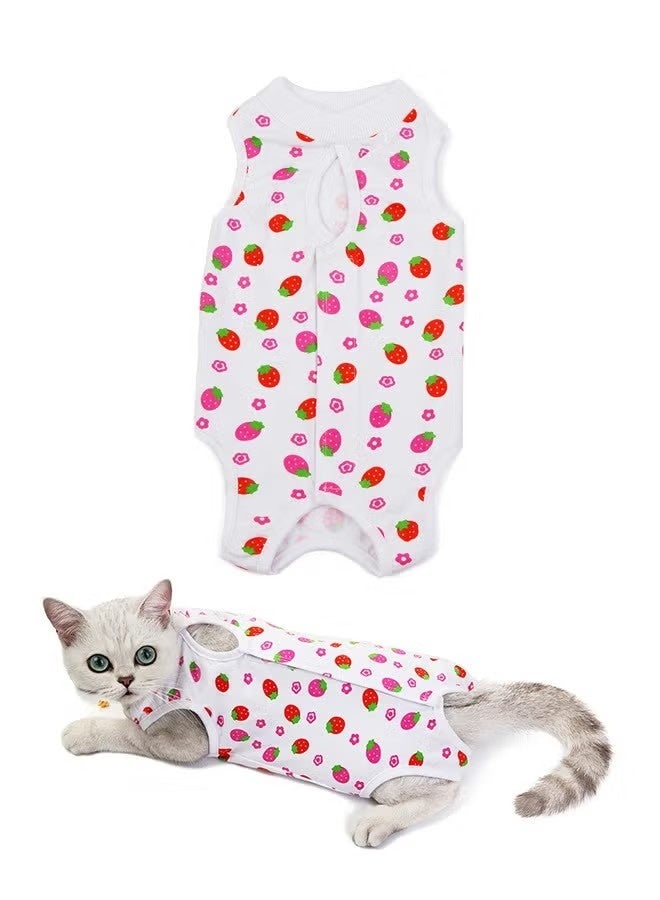 Cat Professional Recovery Suite, Surgical Recovery Shirt, Breathable Recovery Suit, for Cats After Surgery Wear Anti Licking Wounds, Perfect E-Collar Alternative, Pajama Suit (Size M for 6-8 lbs) - Image 1