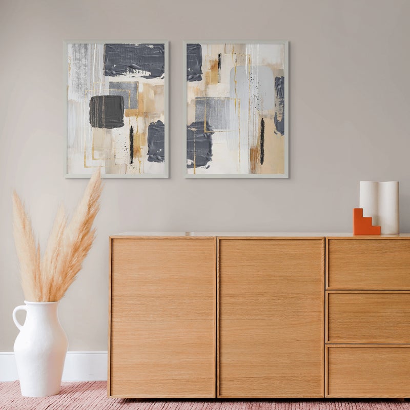 آرت دیکور  ديكور فني، طباعة صورة فنية جميلة مؤطرة لفن الحائط التجريدي الحديث، عمل فني معاصر، مطبوعات تجريدية بسيطة، ديكور حائط لغرفة المعيشة أو غرفة النوم أو المكتب أو الاستوديو أو ديكور المنزل. - Image 2