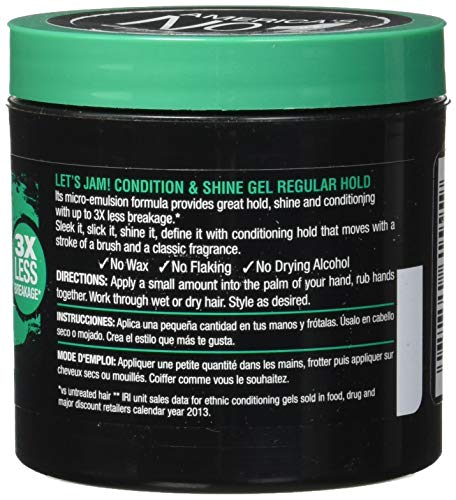 Soft Sheen Carson Lets Jam Condition & Shine Gel Regular Hold Jar (130ml), 4.4 Oz - Image 3